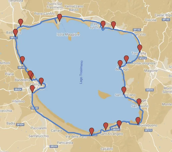 Giro ciclistico Lago Trasimeno